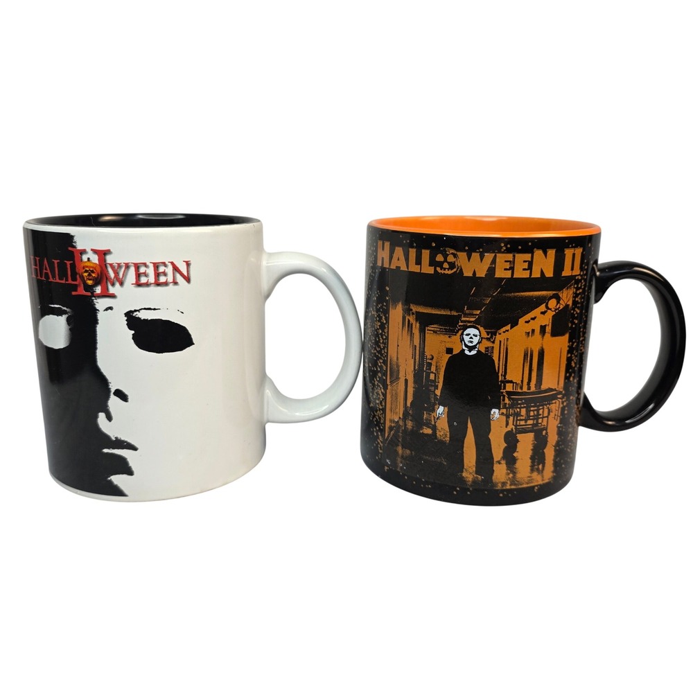 Set of 2 Michael Myers Halloaeen II Mugs.  20oz